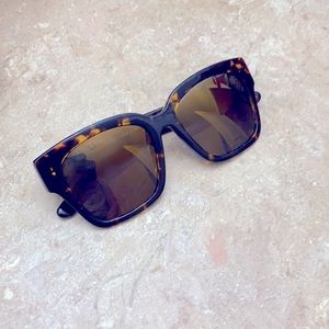 Diff Sunglasses -BELLA II - DARK TORTOISE + GOLD MIRROR